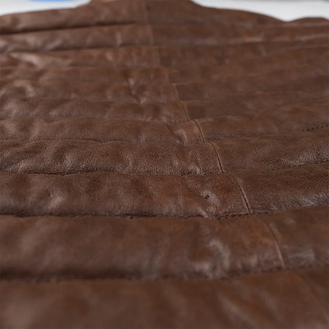 ASPEN RIDGE QUILTED  LEATHER JACKET - CHOCOLATE