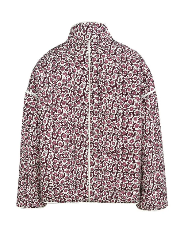 Blue Zone Planet |  Bella's Loose Floral Print Quilted Thin Coat Jacket