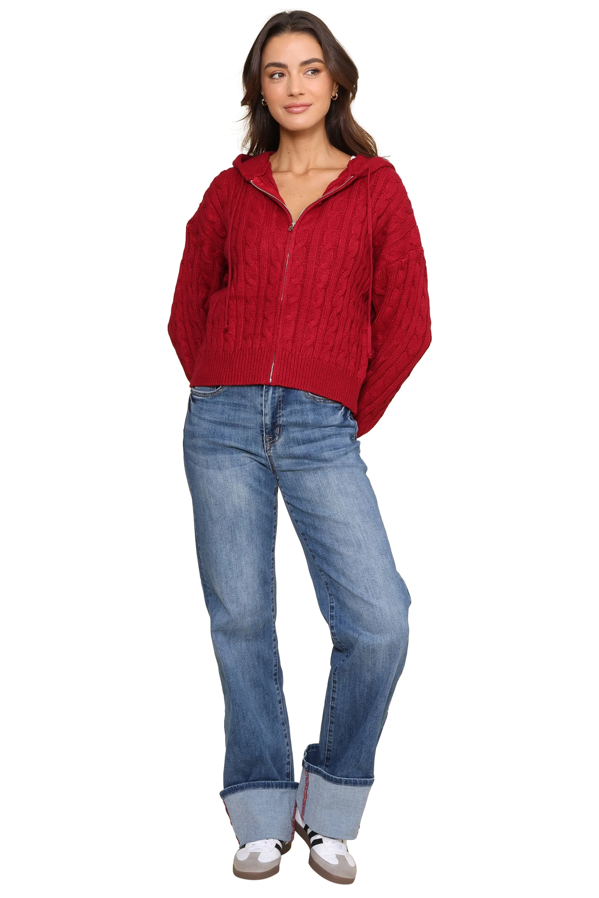 Chalet Cable Zip Up Sweater