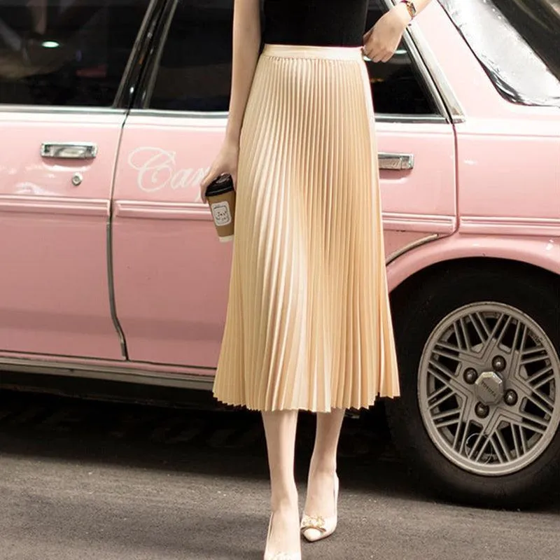 Chic Satin Silk Midi Skirt - A Summer Wardrobe Staple