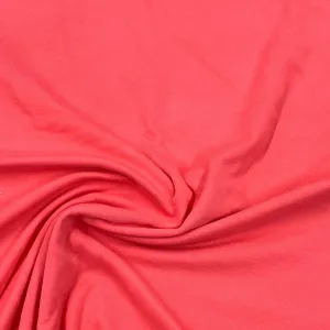 Coral Cotton Rib Knit Fabric