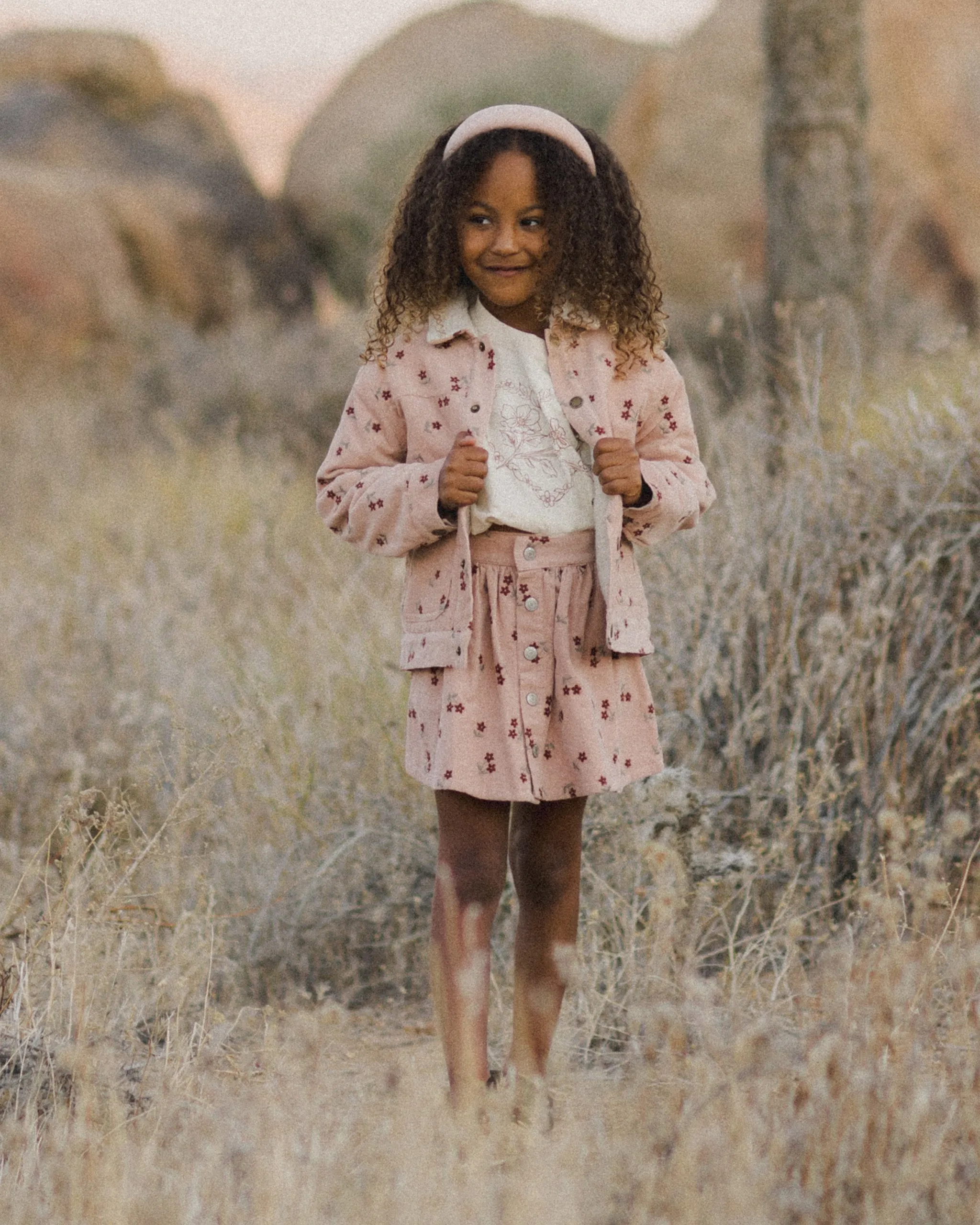 Corduroy Jacket || Blossom Embroidery