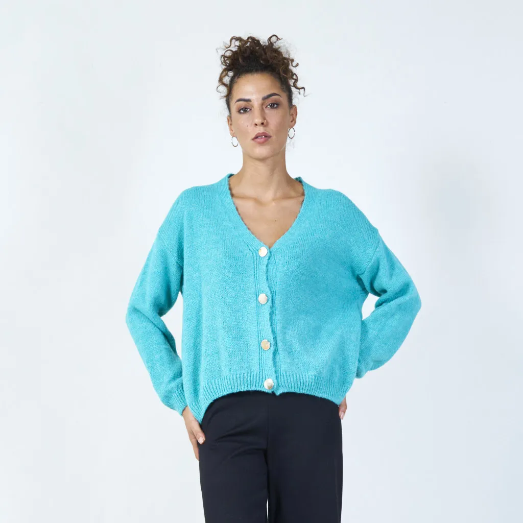 Cozy button-up cardigan wholesale