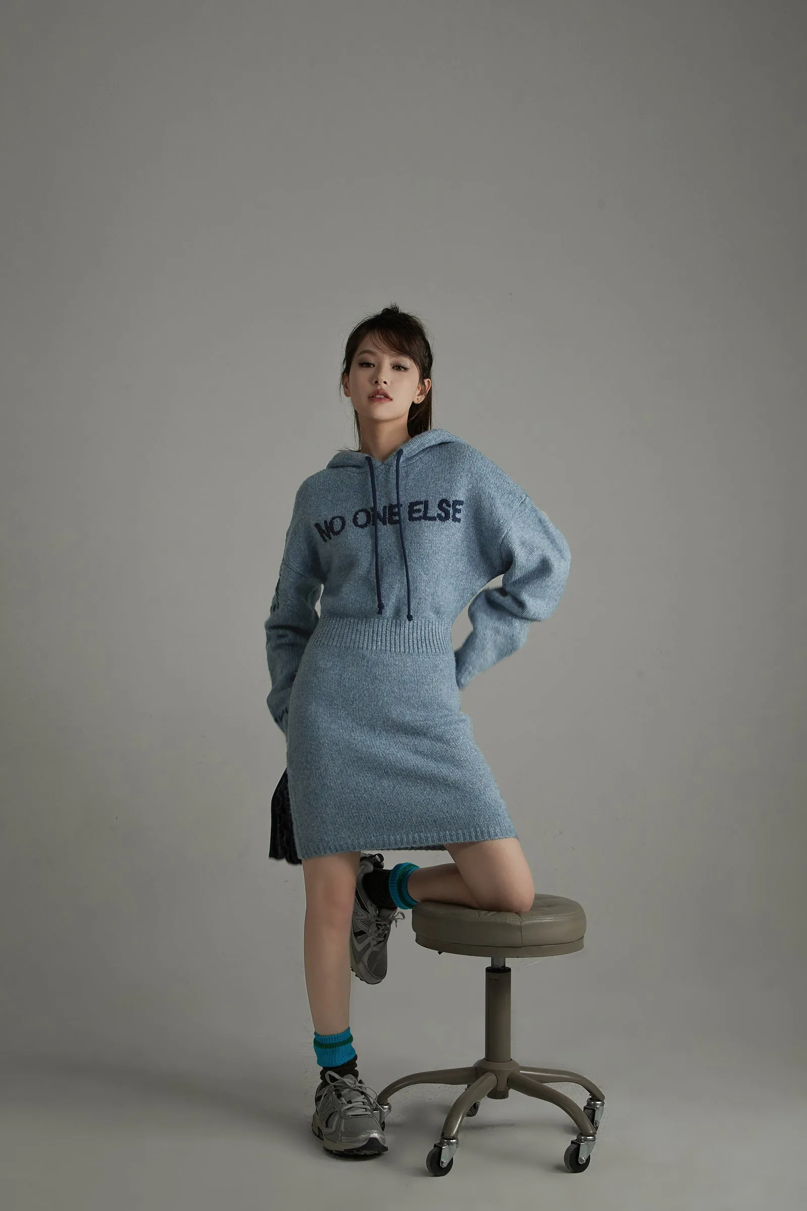 Cozy Hooded Knit Dress