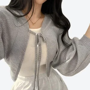 Cozy Tie-Front Cropped Cardigans