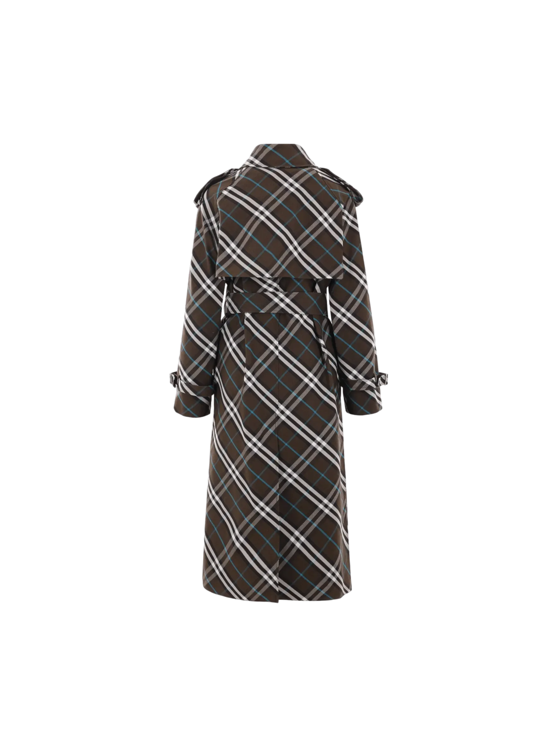 Double-breasted Check Trench Coat