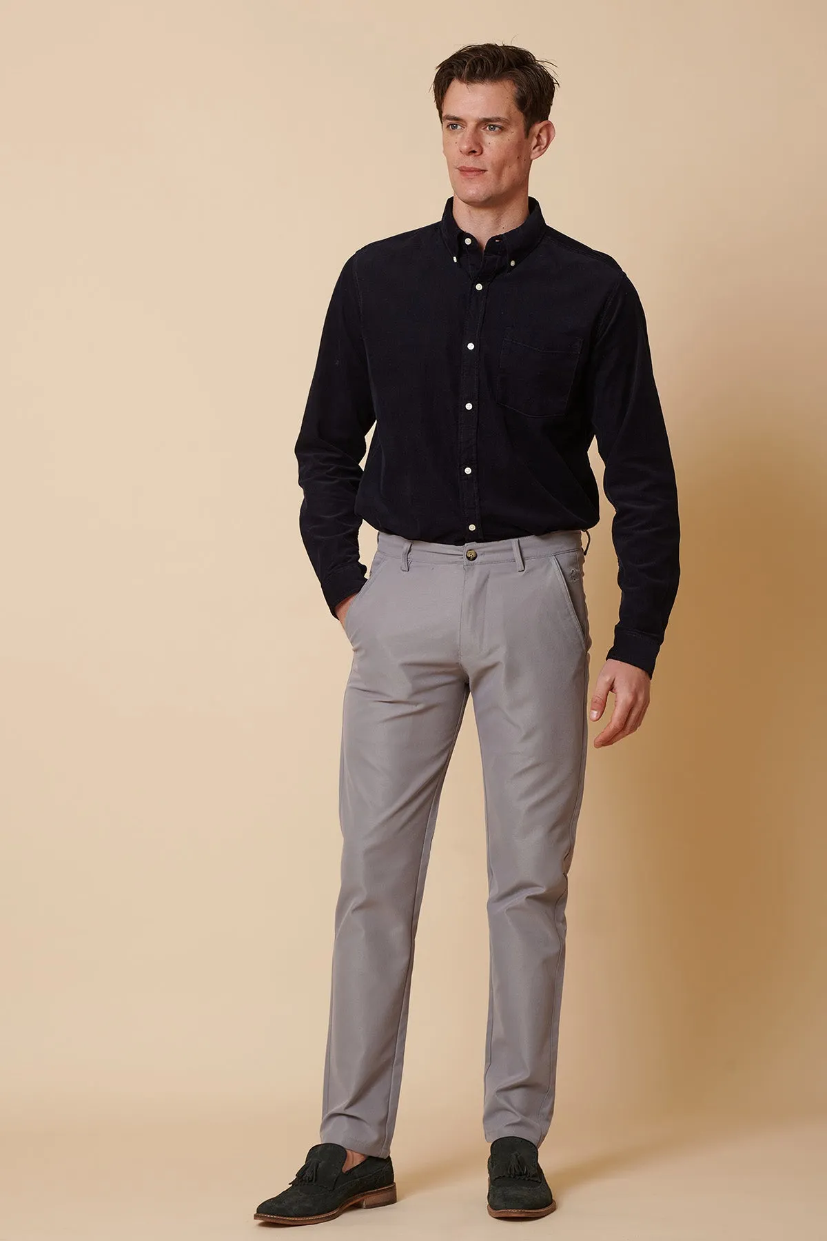 ENZO - Mid Grey Chinos