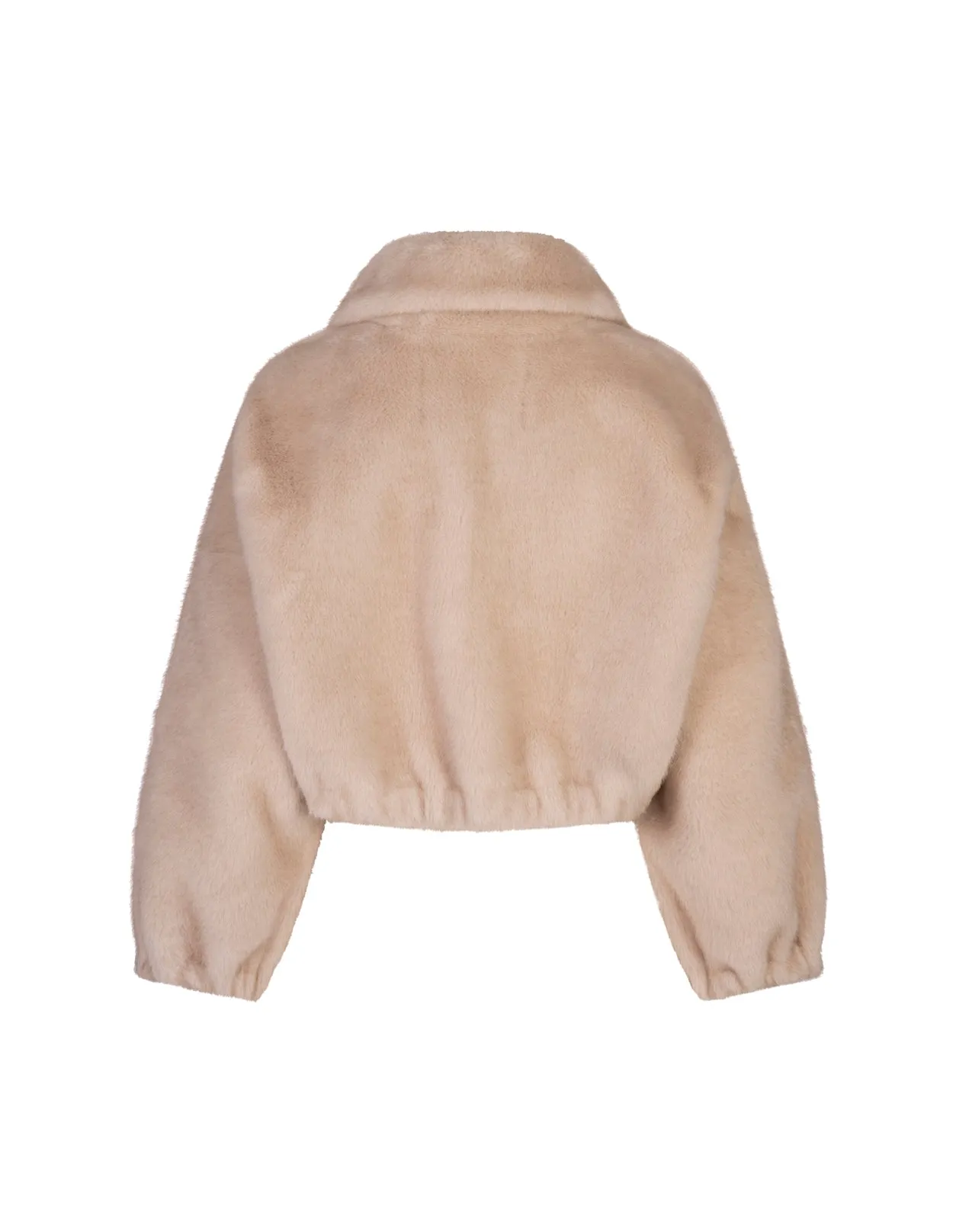 Faux Fur Bomber Jacket - Frost