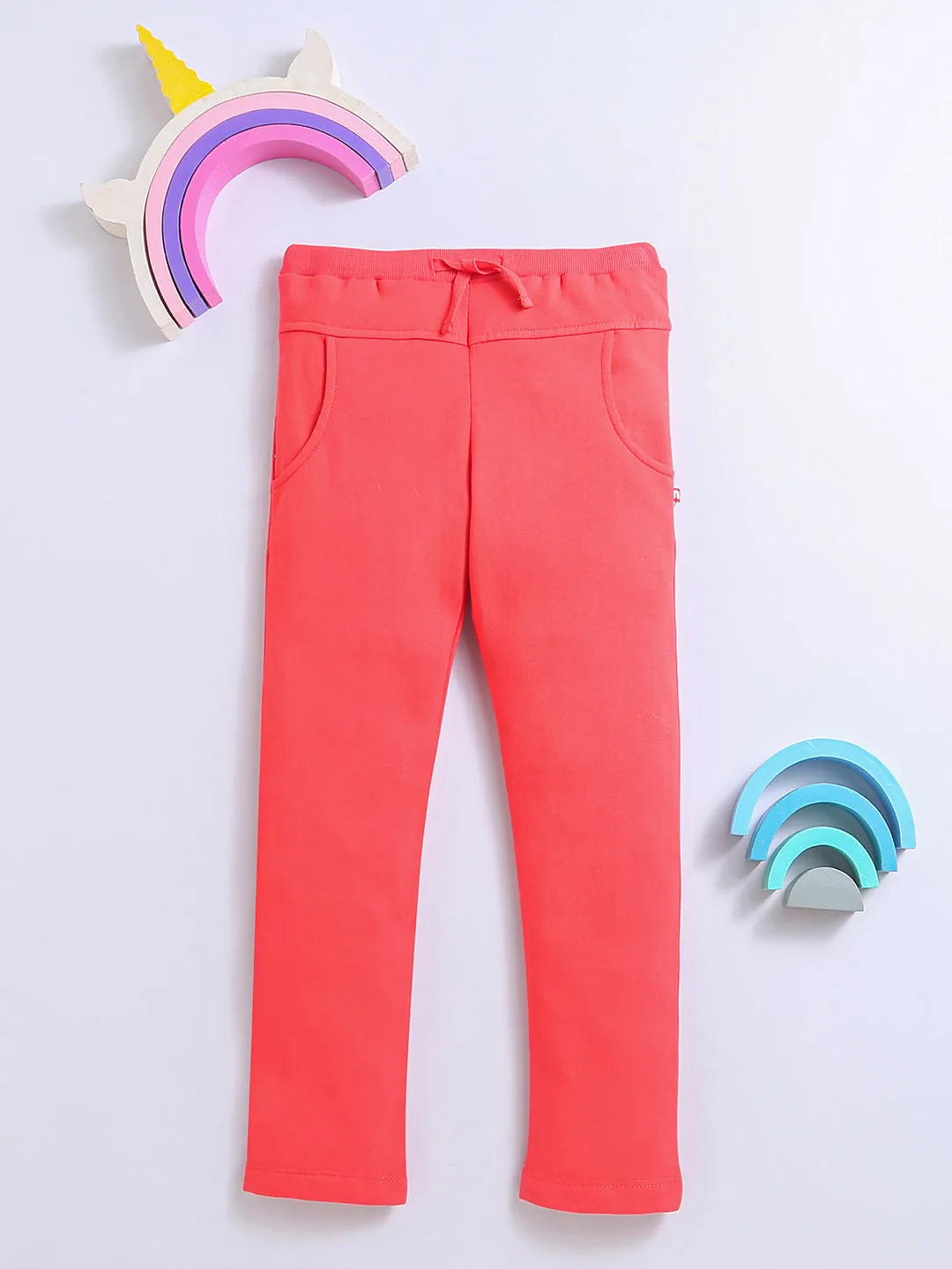 Fleece Red Track-Pant/Jogger for Boys