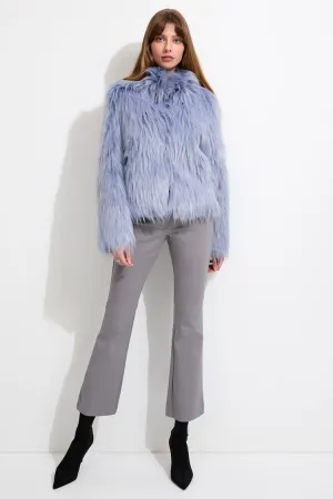 Fur Delish Jacket in Pastel Blue