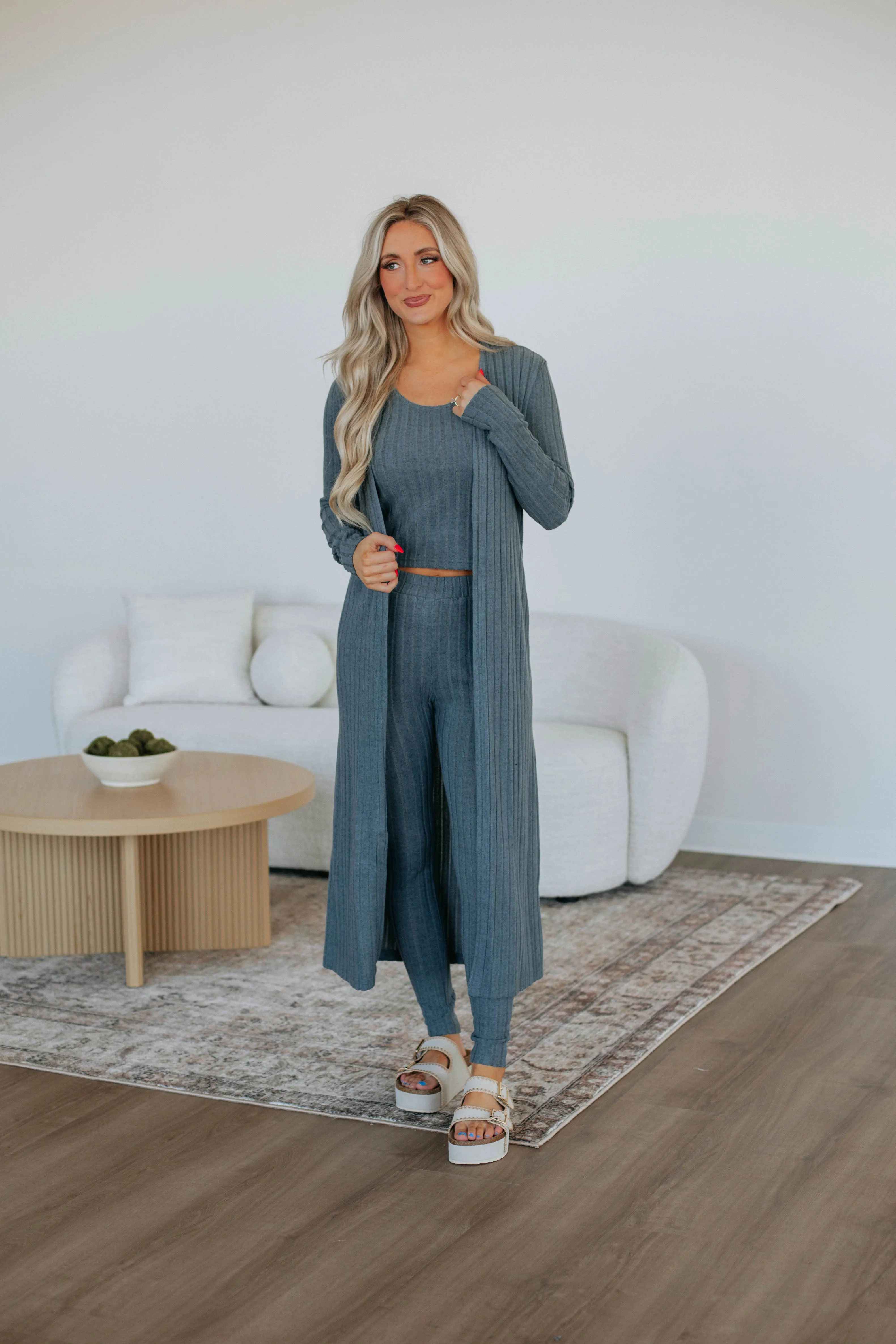 Get Cozy Cardigan - Slate