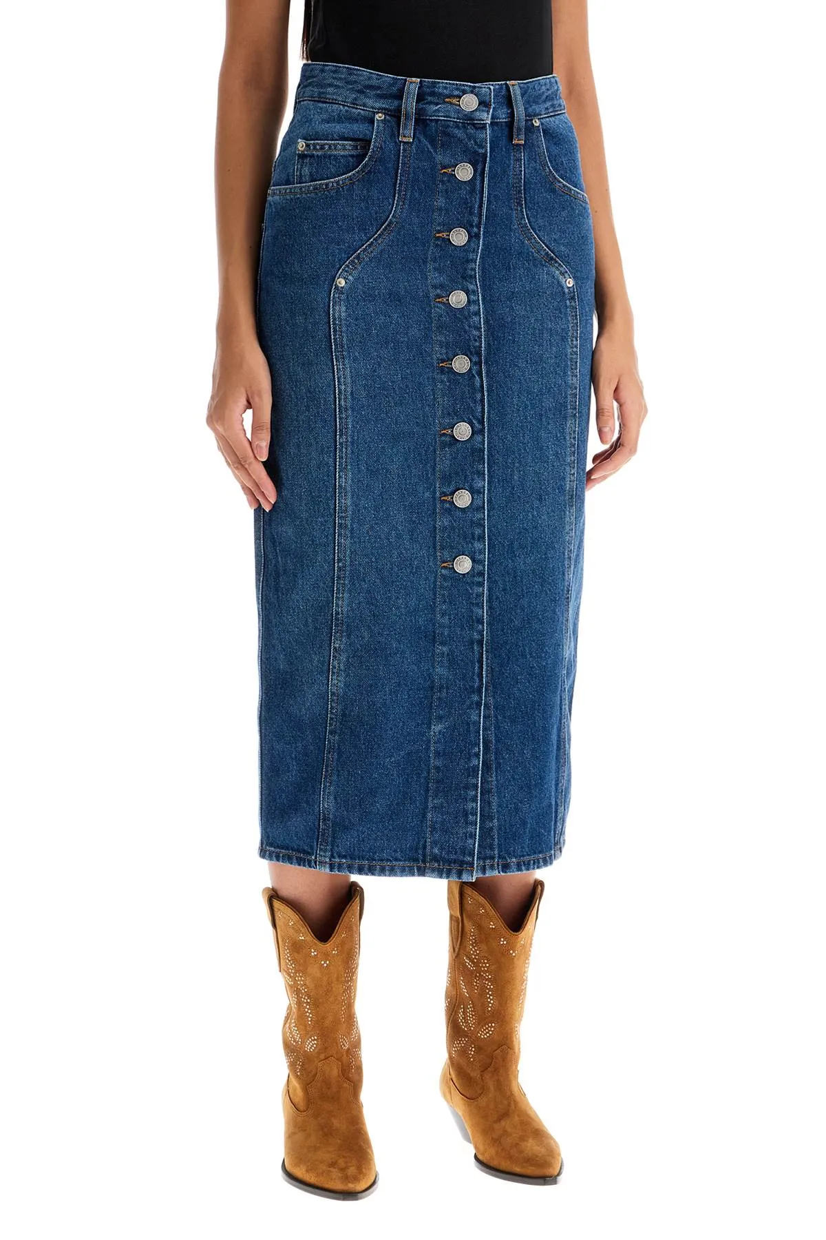 Isabel Marant Etoile Denim Vandy Skirt For