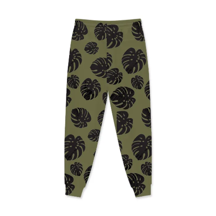 Leafy Green Printed Men's Casual Joggers