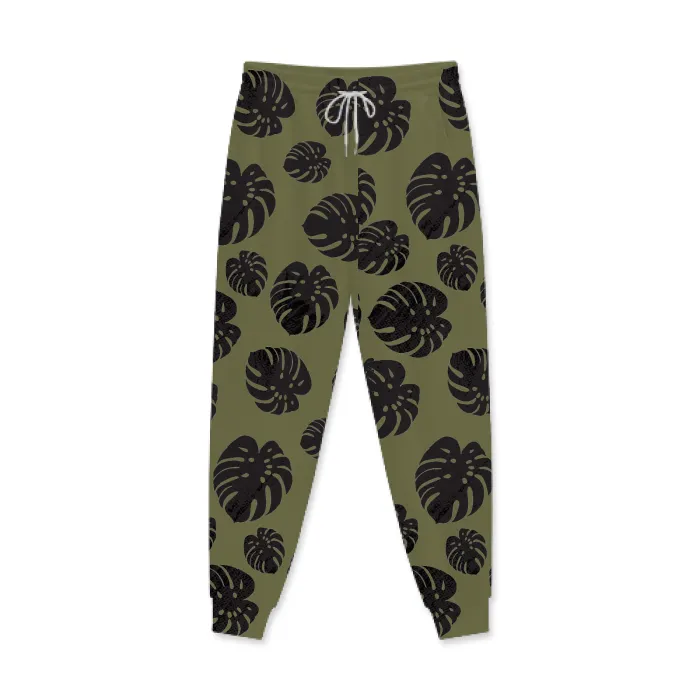 Leafy Green Printed Men's Casual Joggers