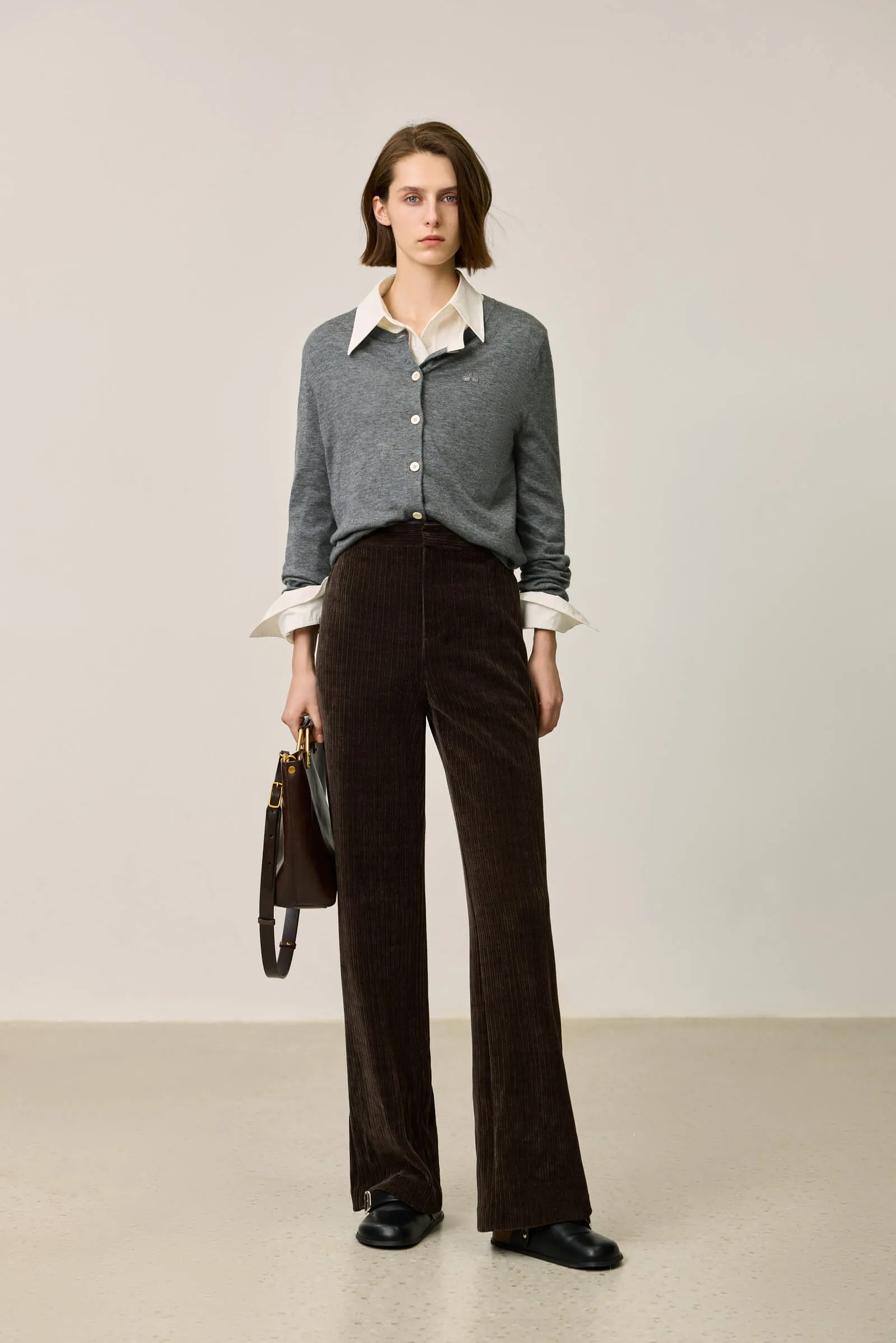 LILY Relaxed Corduroy Wide-Leg Pants