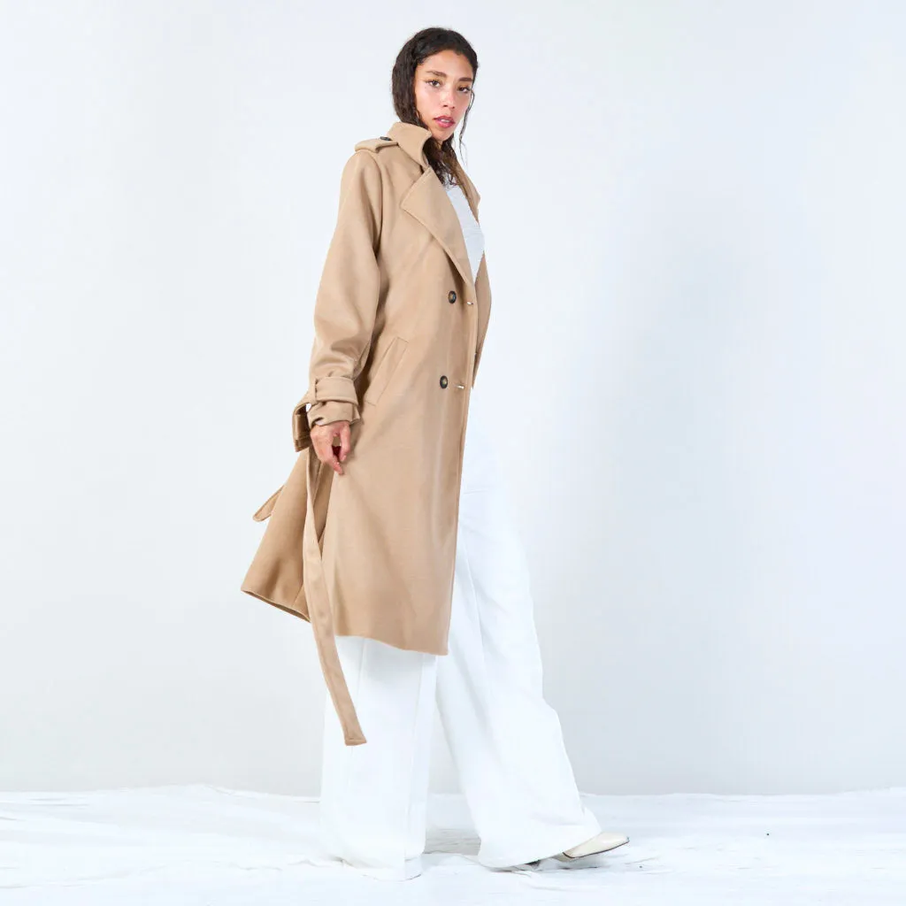 Long tailored trench coat wholesale