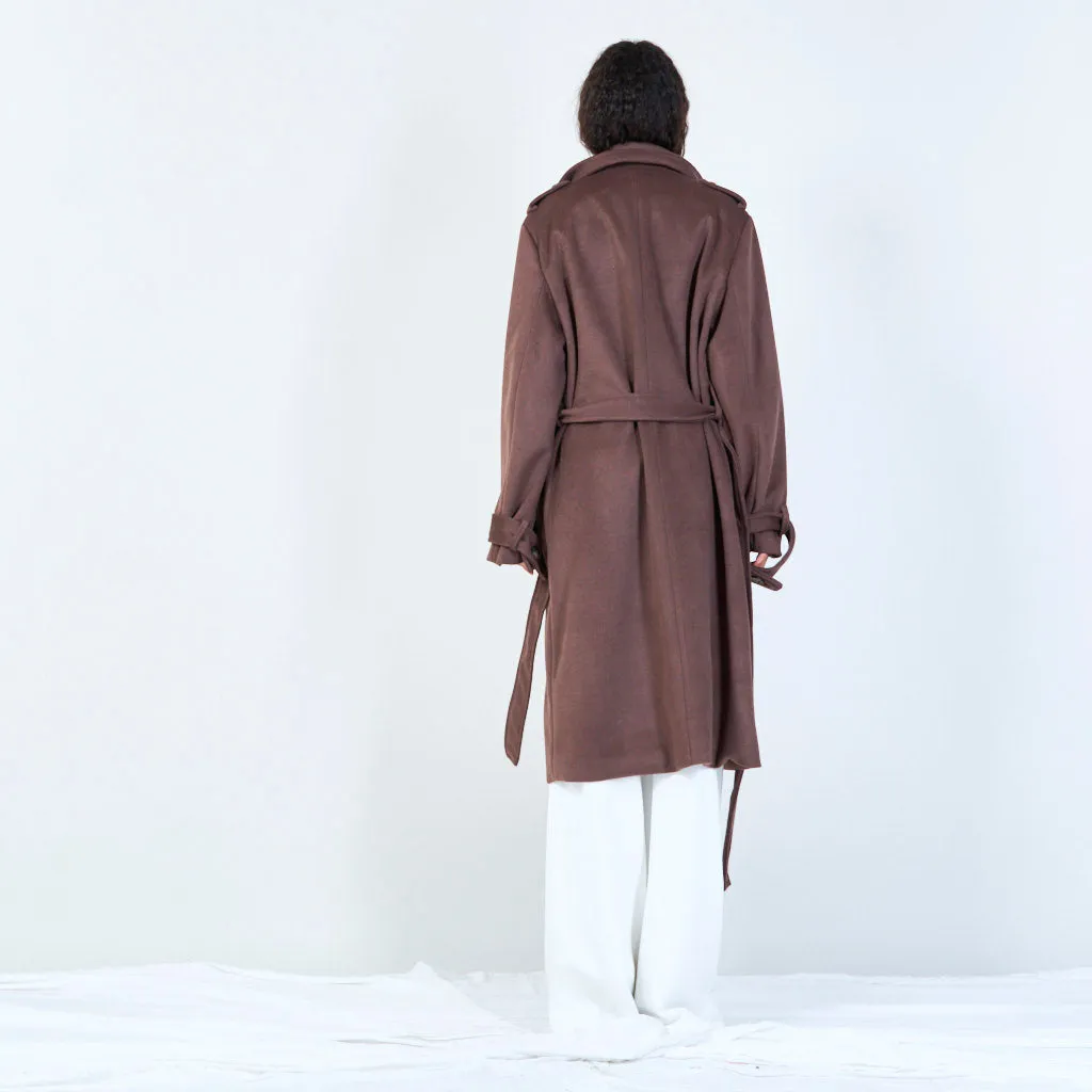 Long tailored trench coat wholesale