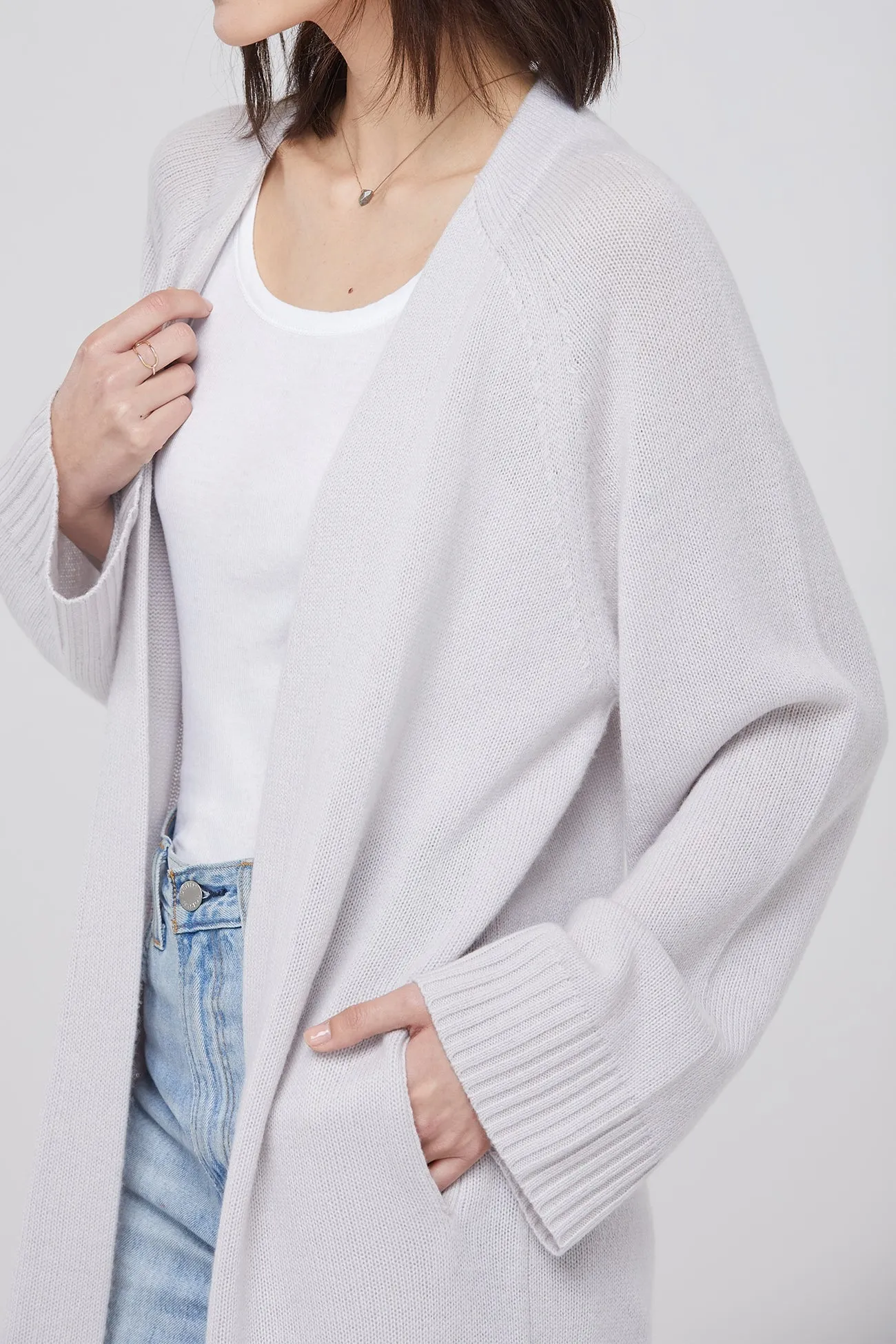 MAKENA LONGLINE CASHMERE CARDIGAN