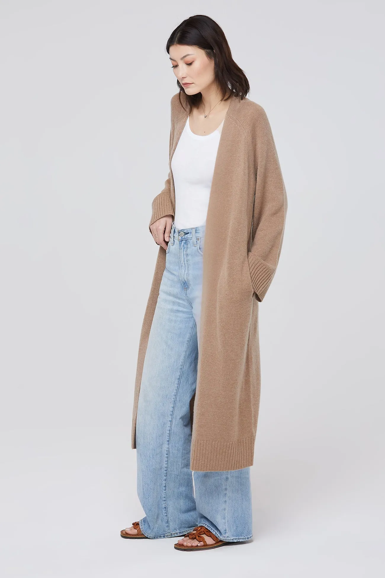 MAKENA LONGLINE CASHMERE CARDIGAN