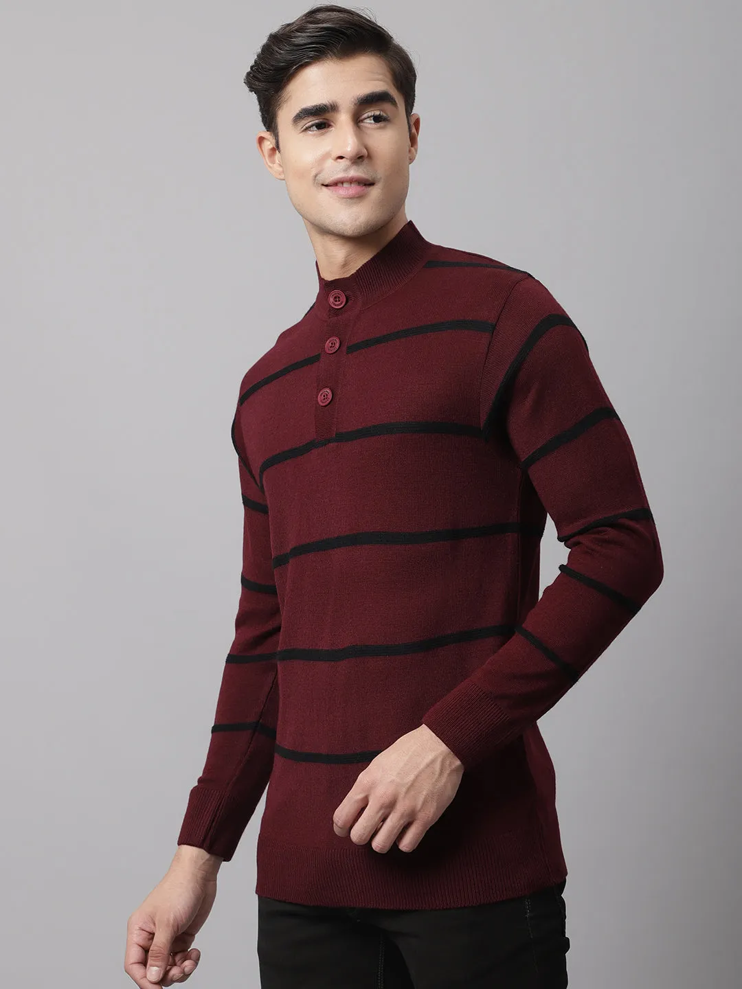 Men Maroon Sweater