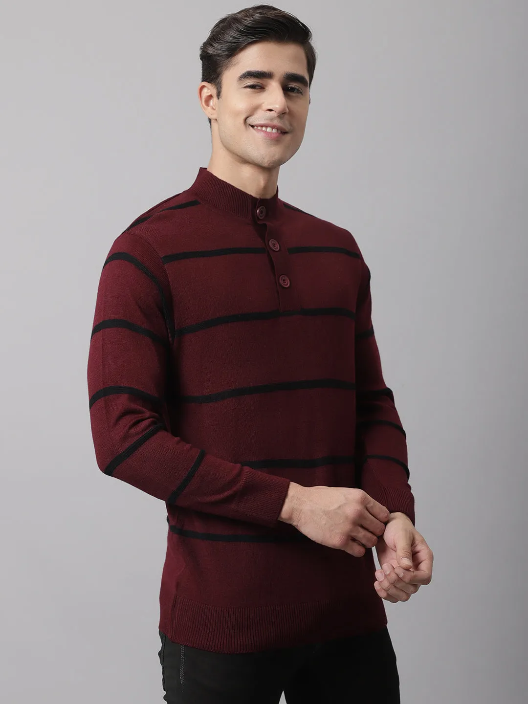 Men Maroon Sweater