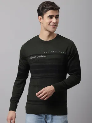 Men Olive Sweater