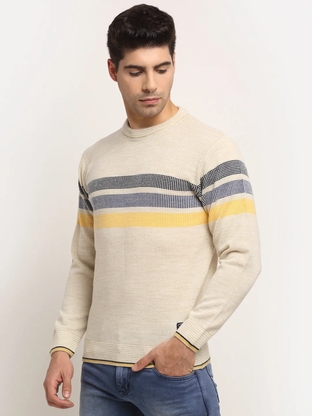 Men's Beige Sweater