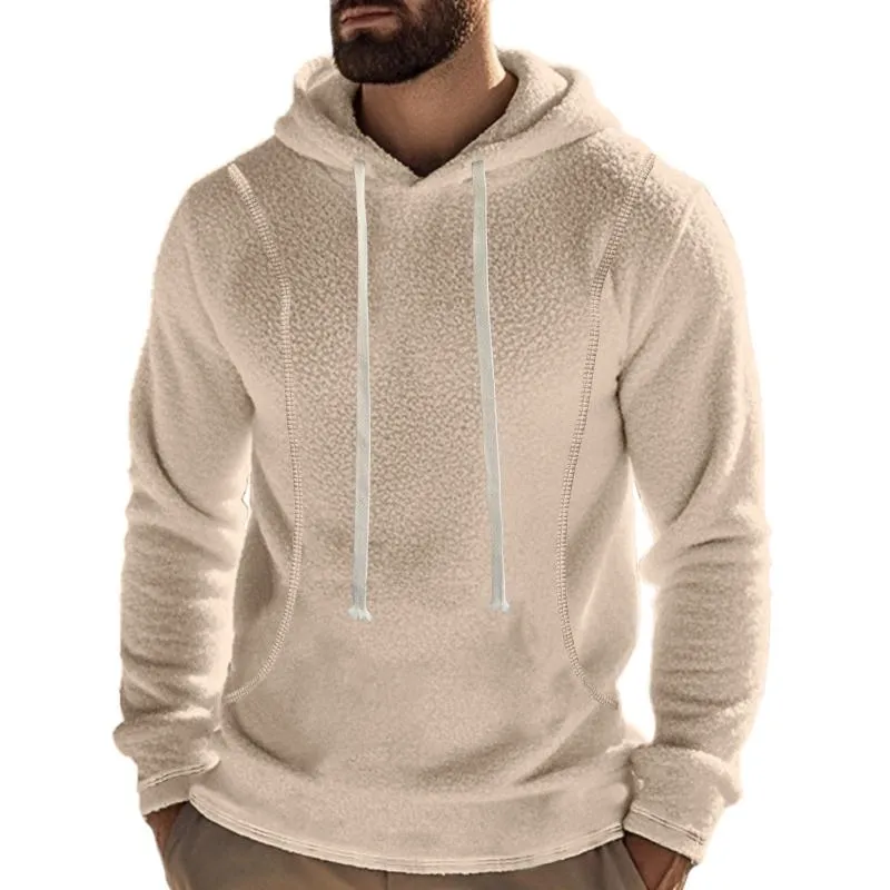 Men's Casual Outdoor Polar Fleece Long Sleeve Pullover Hoodie 67603515M