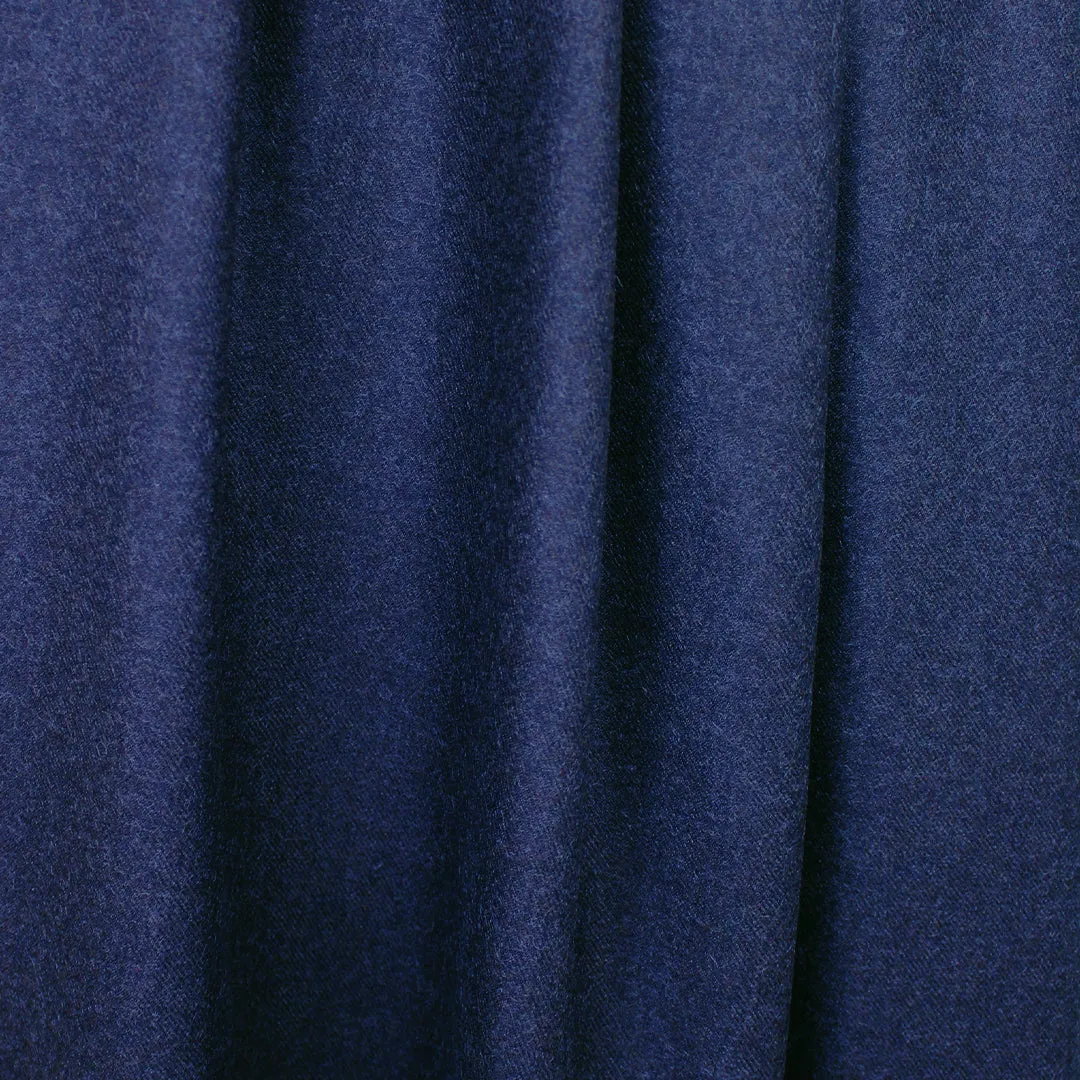 'Montblanc' wool/viscose twill suiting - sapphire