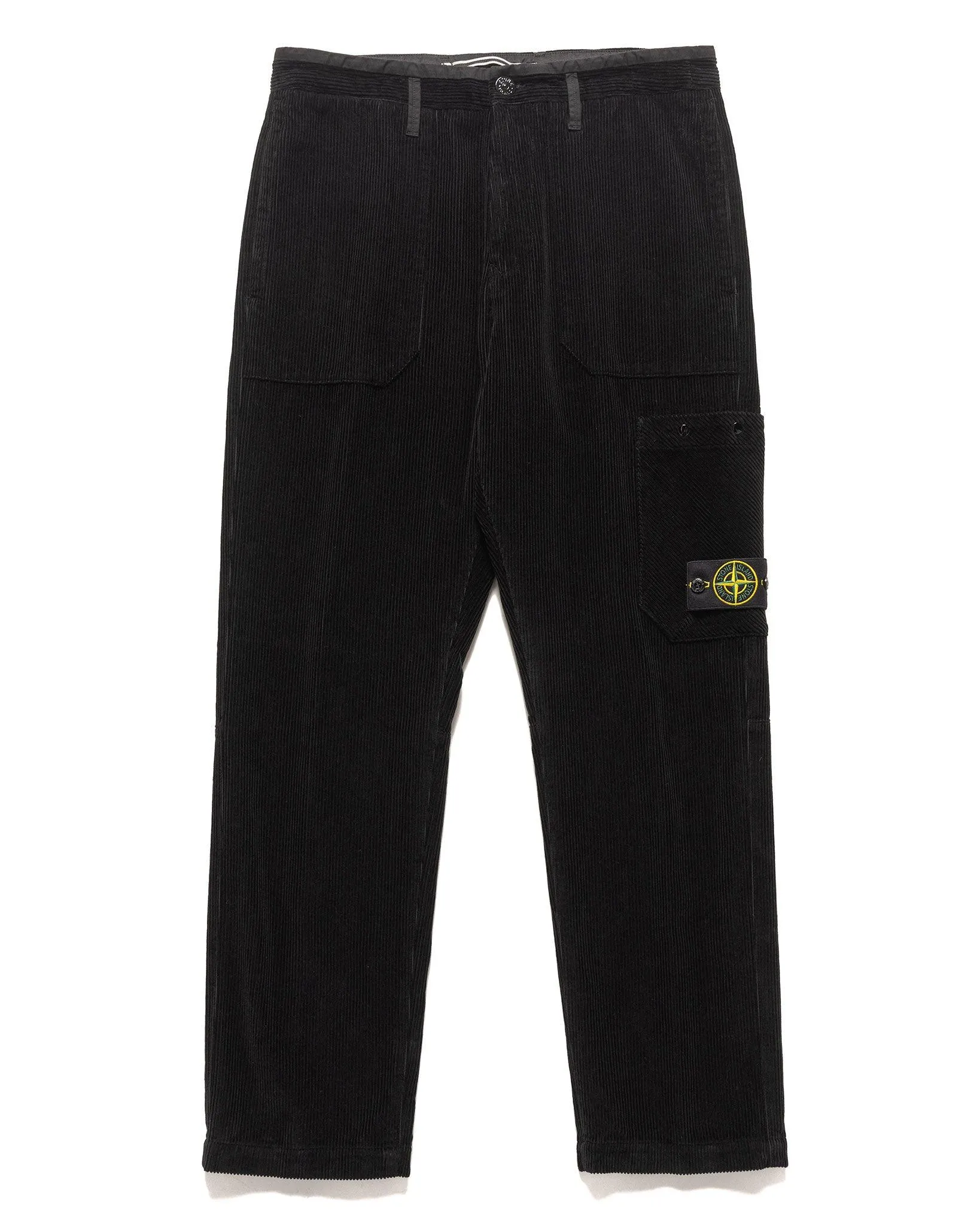 Organic Cotton Corduroy 800 1-Pocket Cargo Black