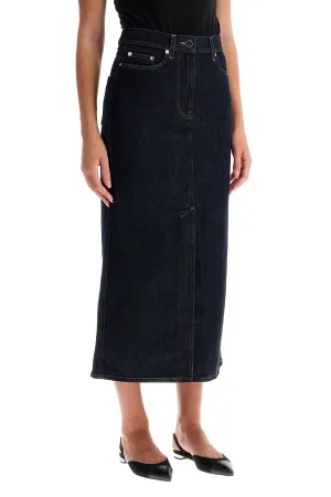 "organic denim midi skirt rona