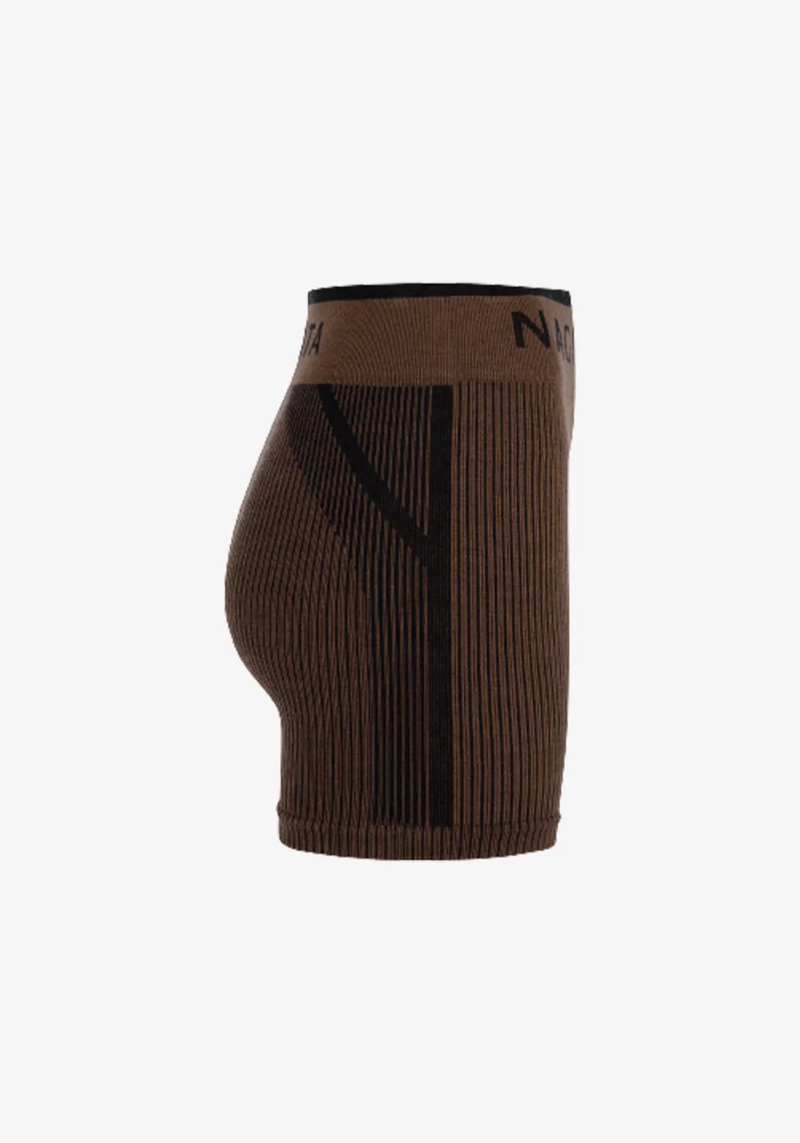 RIB MINI SHORT CACAO/BLACK