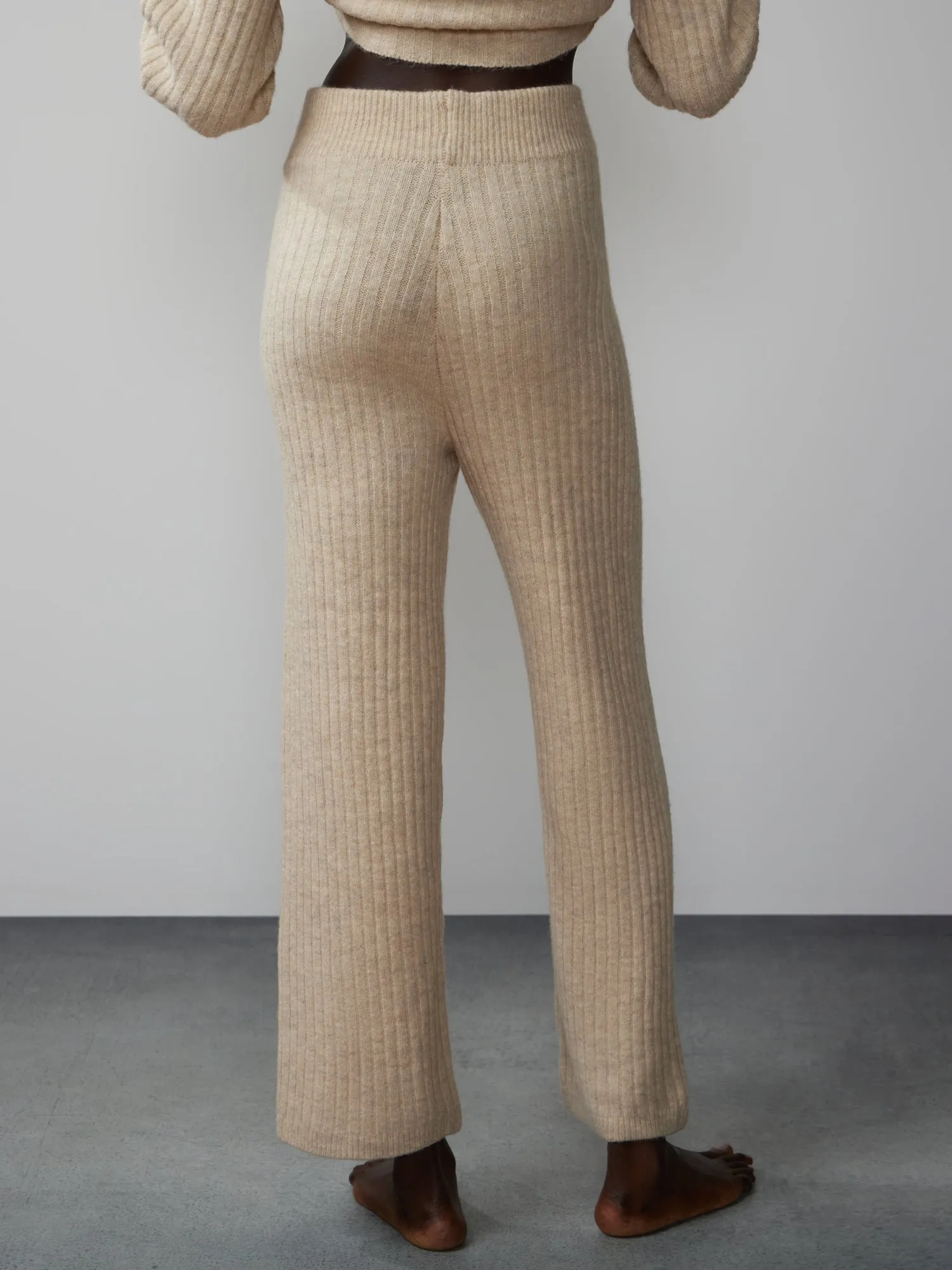 Ribbed Wide Leg Lounge Pant