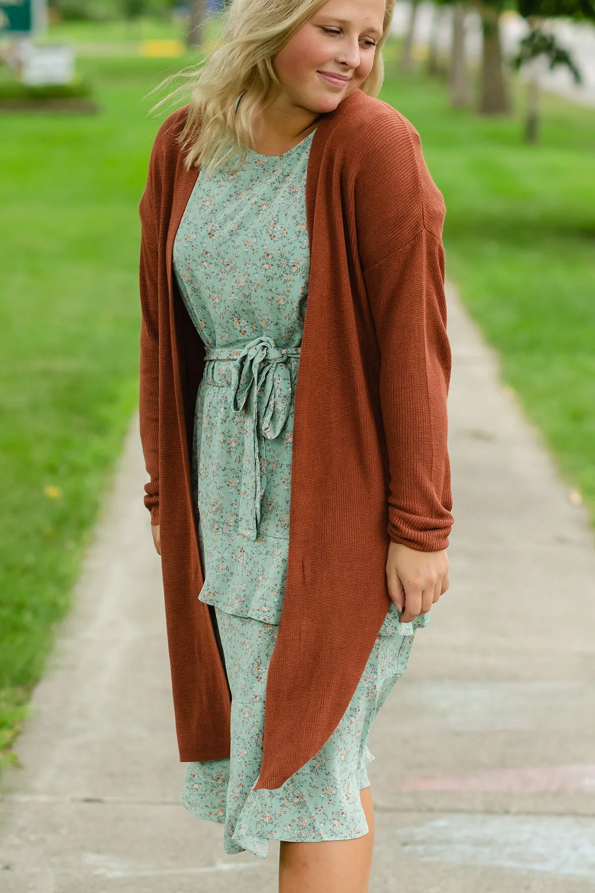 Rust Knit Cozy Cardigan - FINAL SALE