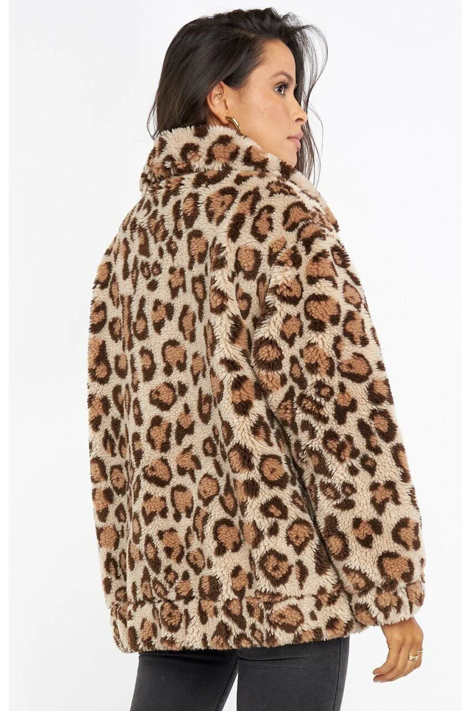 Show Me Your Mumu Cordelia Jacket In Leopard Faux Fleece