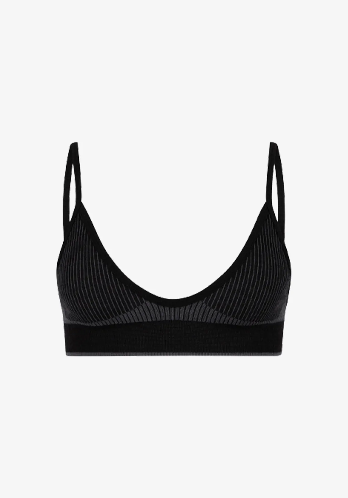 TRI RIB BRALET BLACK/CHARCOAL