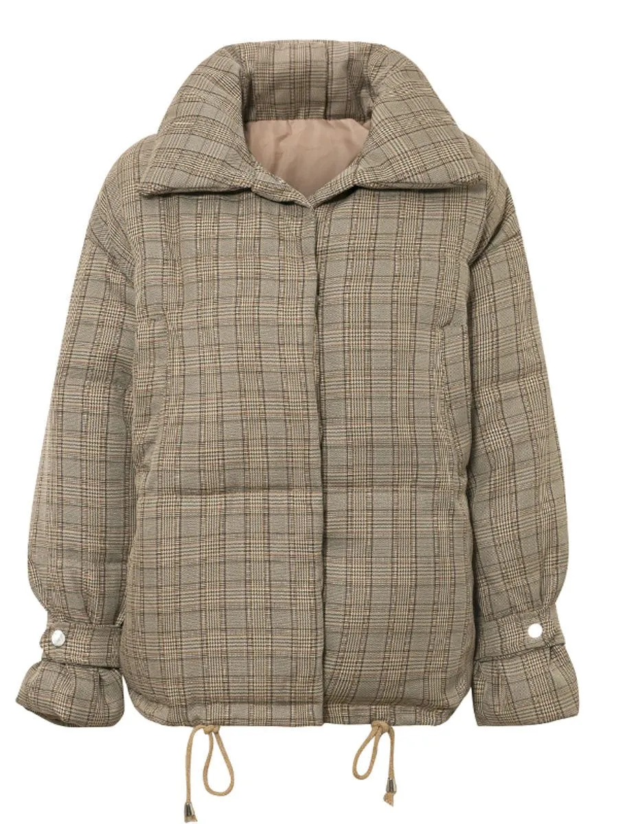 Vintage Plaid Parka  - Khaki