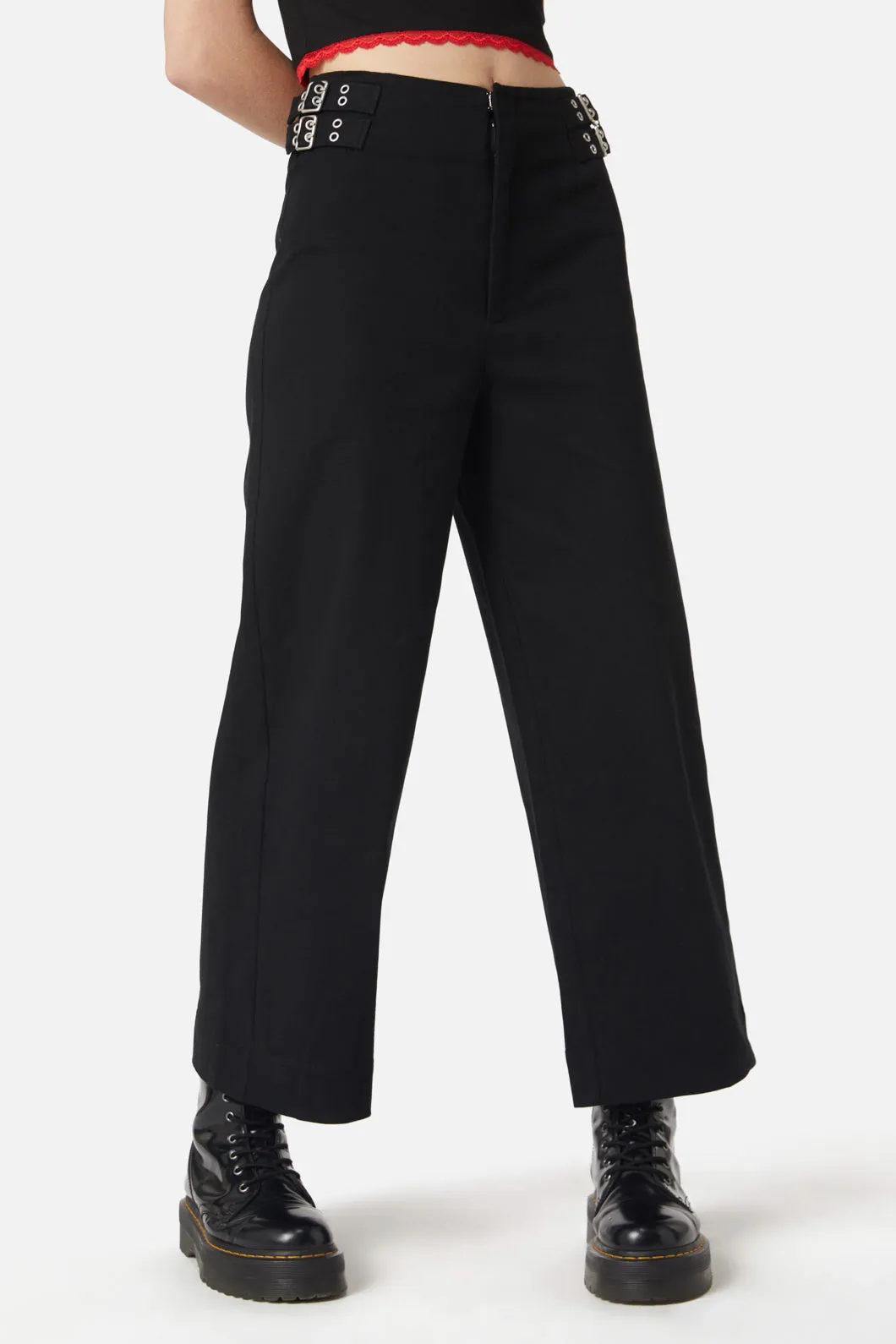 Wide Leg Buckle Pant