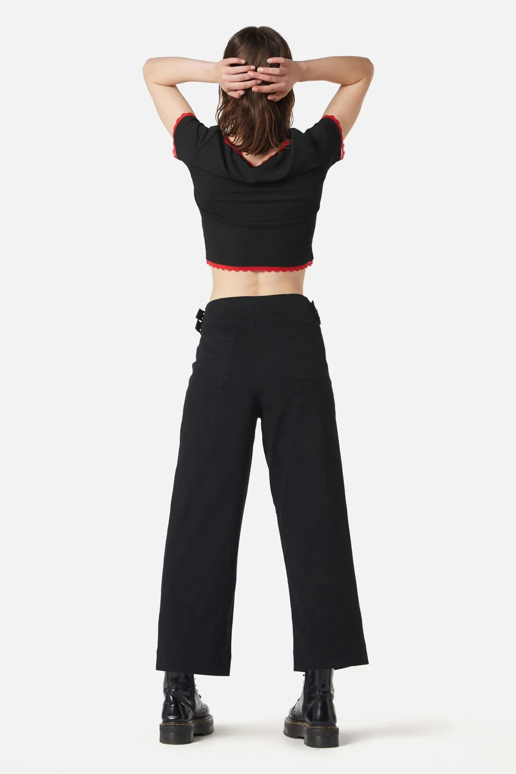 Wide Leg Buckle Pant