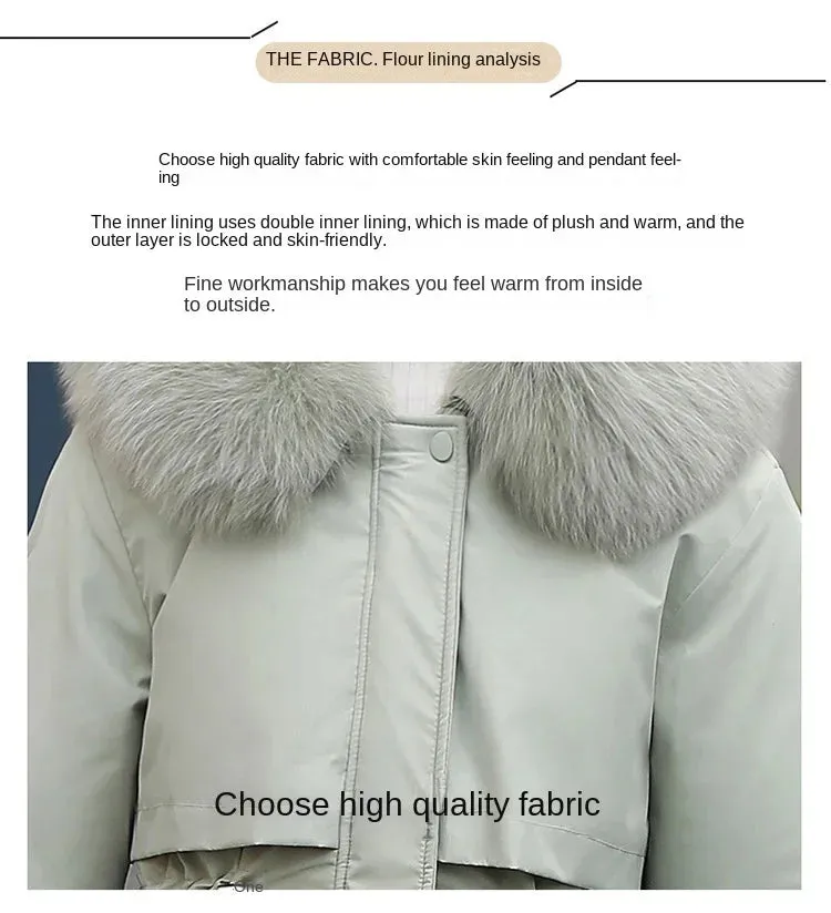 Women Parka Fashion Long Coat Wool Liner Hooded Parkas 2024 New Winter Jacket Slim with Fur Collar Warm Snow Wear Padded Clothes