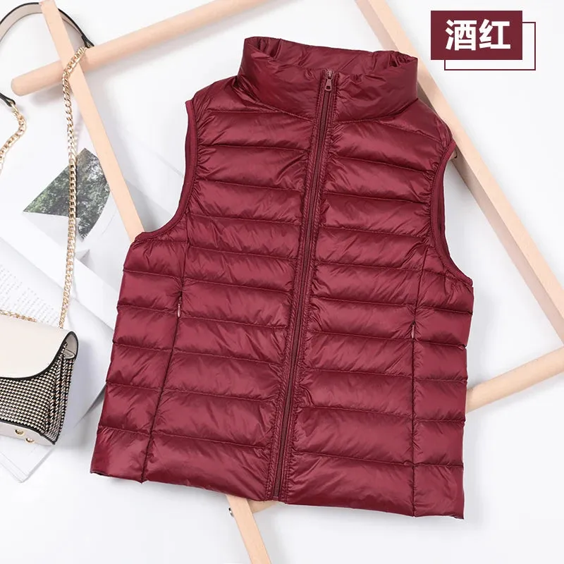 Women's Warm Vest Lightweight Padded Ultralight Quilted Puffer